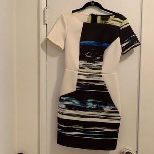 Sachin + Babi scuba knit mini dress.